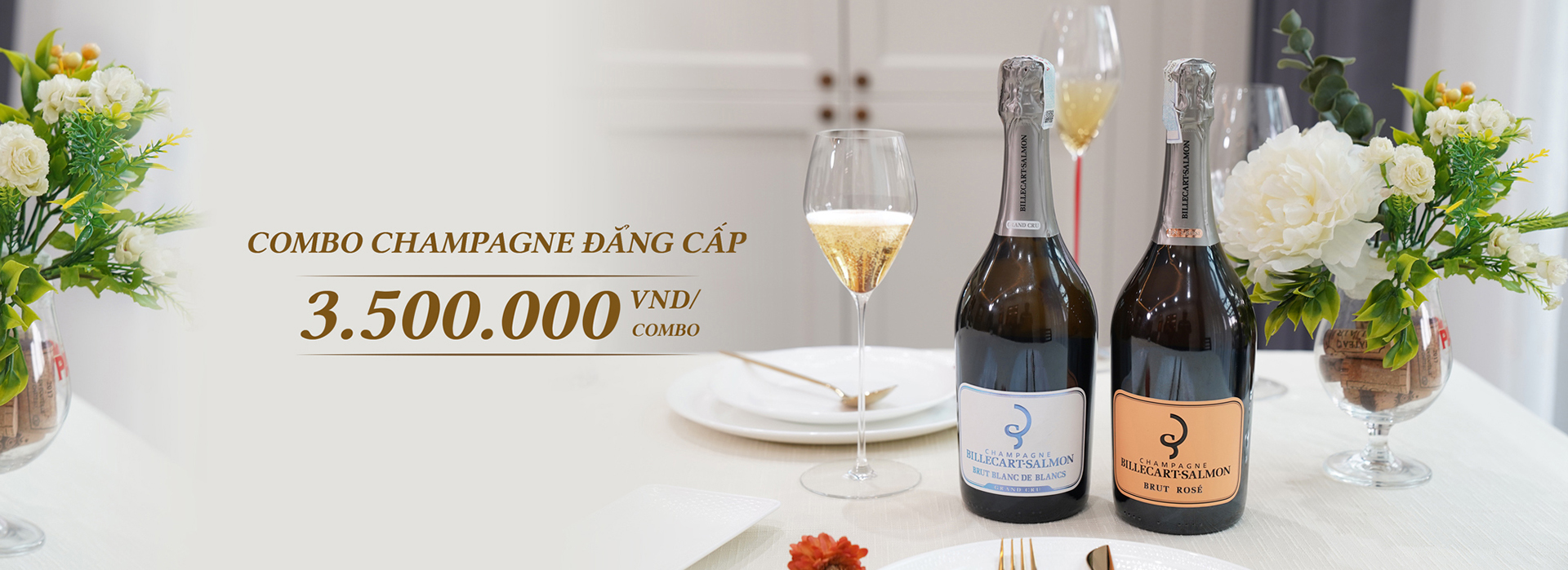 combo champagne billecart salmon 3500k