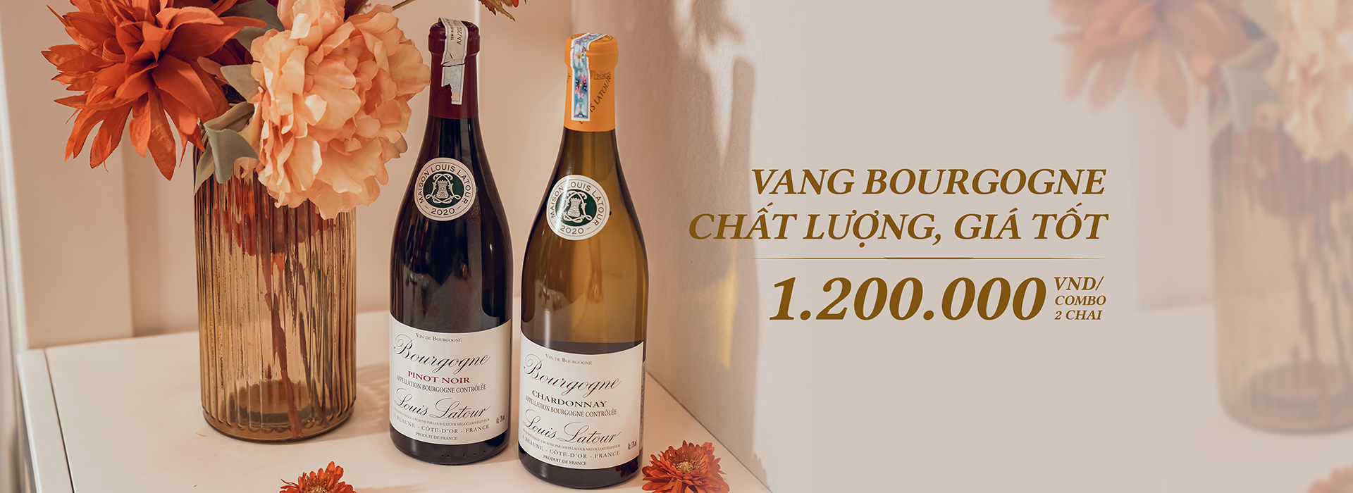 combo ruou vang bourgogne 1200k